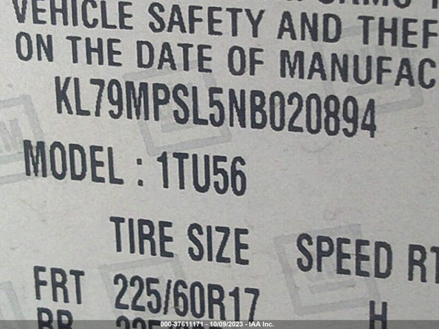 Chevrolet Trailblazer Lt 2022 KL79MPSL5NB020894 Image 9