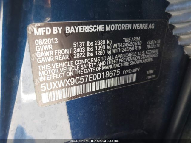 5UXWX9C57E0D18675 BMW X3 Xdrive28i