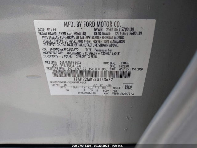 Ford SEDAN POLICE INTERCEPTOR 2014 1FAHP2MK8EG153672 Image 10
