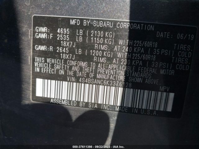 4S4BSANC6K3376128 Subaru Outback Limited