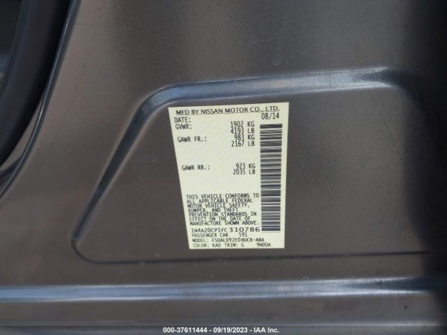 1N4AZ0CP1FC310786 Nissan LEAF SV