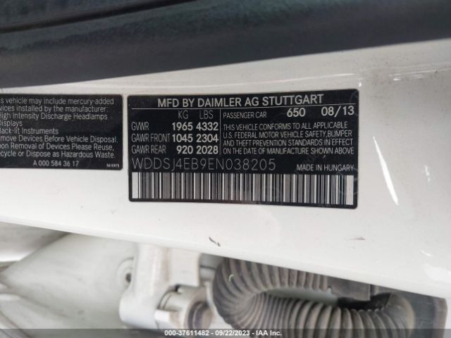 WDDSJ4EB9EN038205 Mercedes-Benz Cla-class Cla 250
