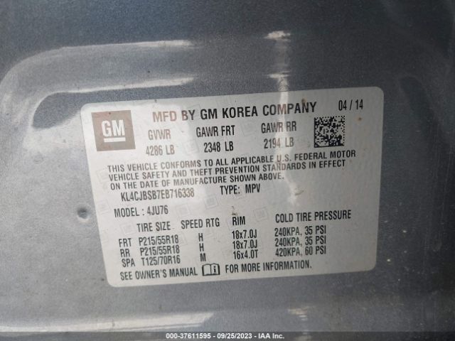 KL4CJBSB7EB716338 Buick Encore Convenience