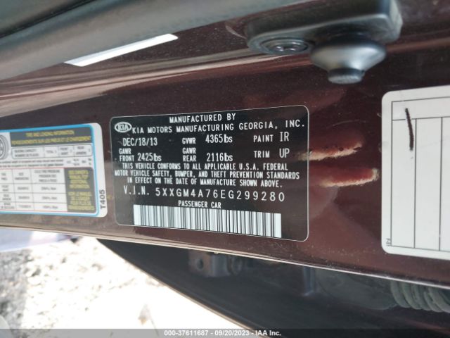 5XXGM4A76EG299280 KIA Optima Lx