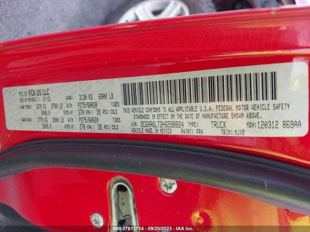 3C6RR6LT2HG598824 RAM 1500 Big Horn