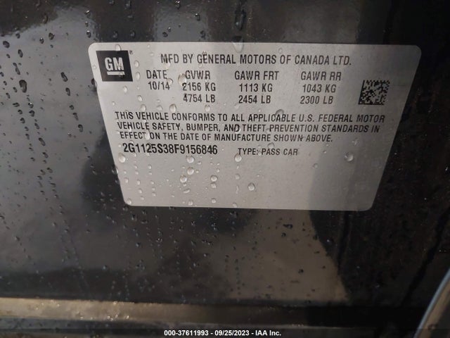 Chevrolet IMPALA LT 2015 2G1125S38F9156846 Image 9