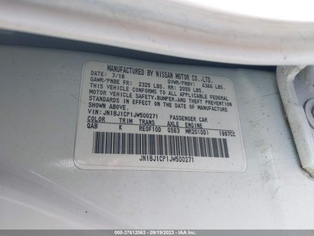 JN1BJ1CP1JW500271 Nissan Rogue Sport Sl