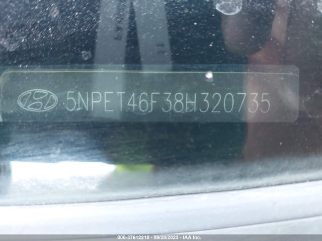 2008 HYUNDAI SONATA GLS VIN: 5NPET46F38H320735