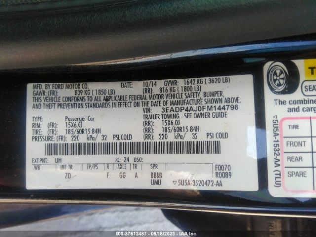 3FADP4AJ0FM144798 Ford FIESTA S