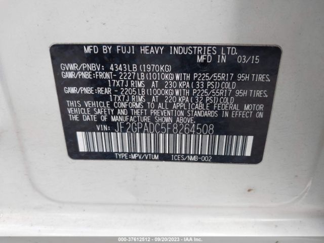 JF2GPADC5F8264508 Subaru Xv Crosstrek Premium