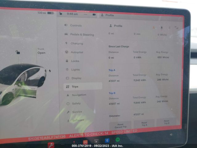 5YJ3E1EA8LF741136 Tesla Model 3 Standard Range
