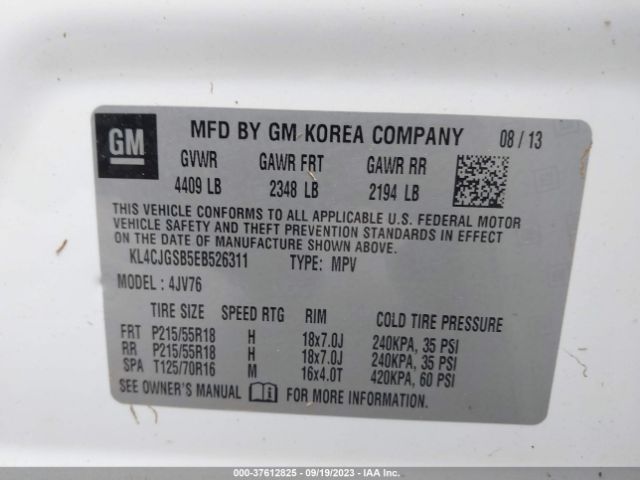 KL4CJGSB5EB526311 Buick Encore Leather