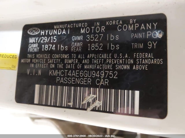 Hyundai ACCENT SE 2016 KMHCT4AE6GU949752 Image 9