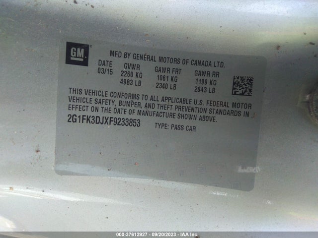 Chevrolet CAMARO SS 2015 2G1FK3DJXF9233853 Image 9