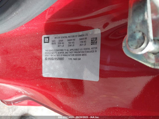 Chevrolet CAMARO 2SS 2015 2G1FK3DJ1F9280687 Image 9