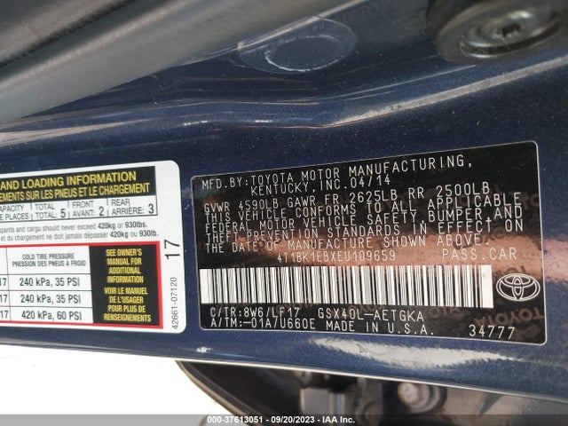Toyota AVALON XLE 2014 4T1BK1EBXEU109659 Image 9