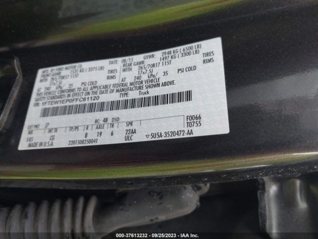 1FTEW1EP0FFC61120 Ford F-150 Xlt/xl/lariat
