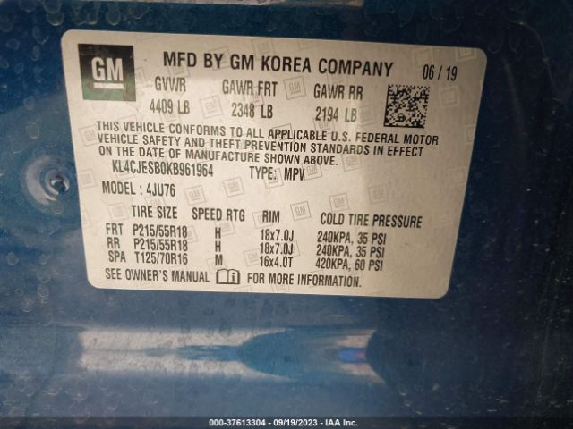 KL4CJESB0KB961964 Buick Encore Preferred