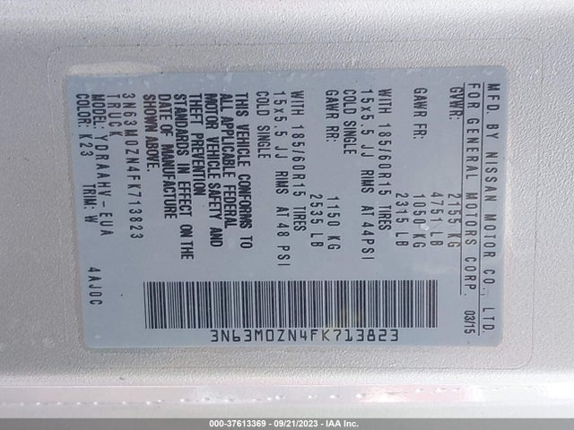 Chevrolet City Express 1lt 2015 3N63M0ZN4FK713823 Image 9