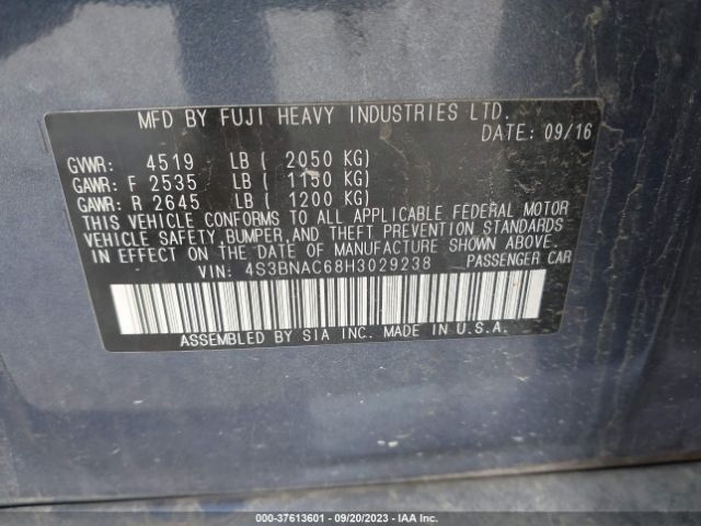 4S3BNAC68H3029238 Subaru Legacy Premium