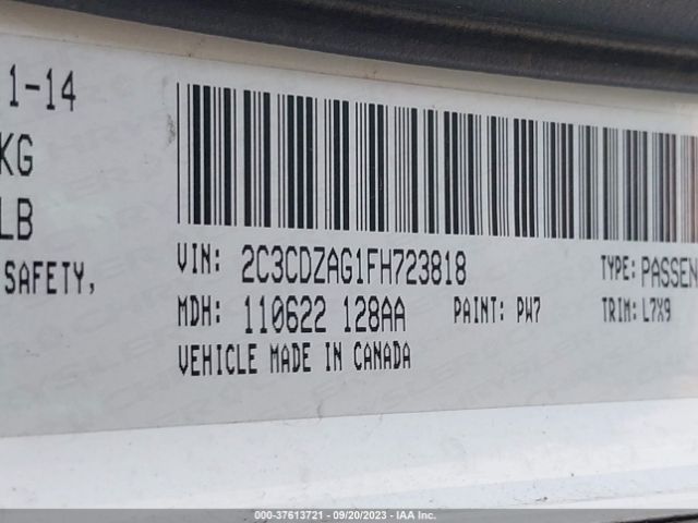 2C3CDZAG1FH723818 Dodge Challenger Sxt