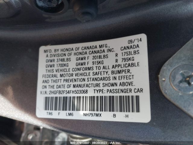 2HGFB2F54FH503068 Honda Civic Lx