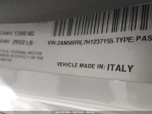 2017 MASERATI QUATTROPORTE ZAM56RRL7H1237155 Photo 8