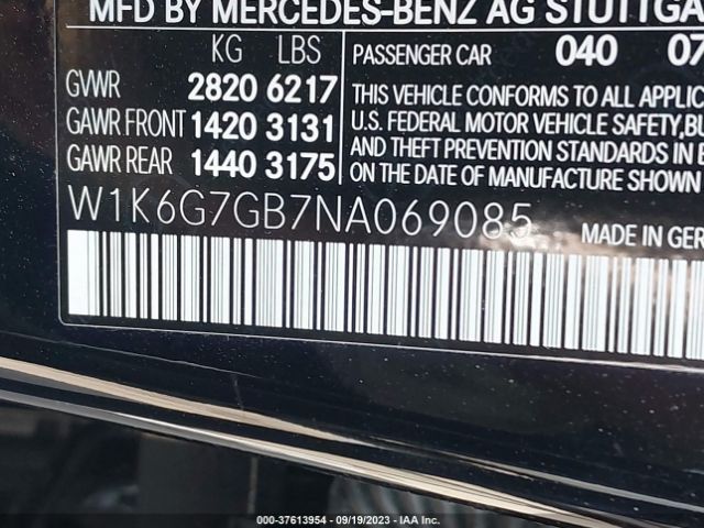 W1K6G7GB7NA069085 Mercedes-Benz S-class S 580