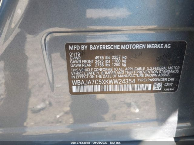WBAJA7C5XKWW24354 BMW 5 Series 530i Xdrive