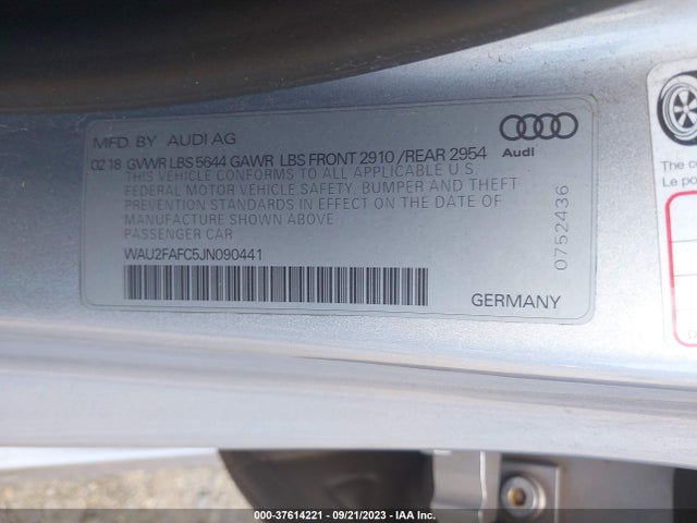 WAU2FAFC5JN090441 Audi S7 4.0t Premium Plus