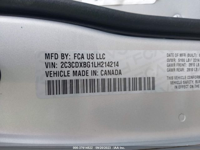 2C3CDXBG1LH214214 Dodge Charger Sxt