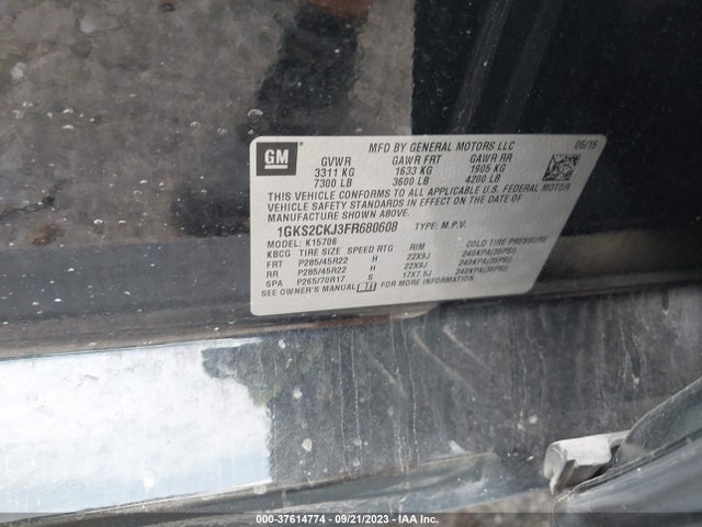 GMC YUKON DENALI 2015 1GKS2CKJ3FR680608 Image 9