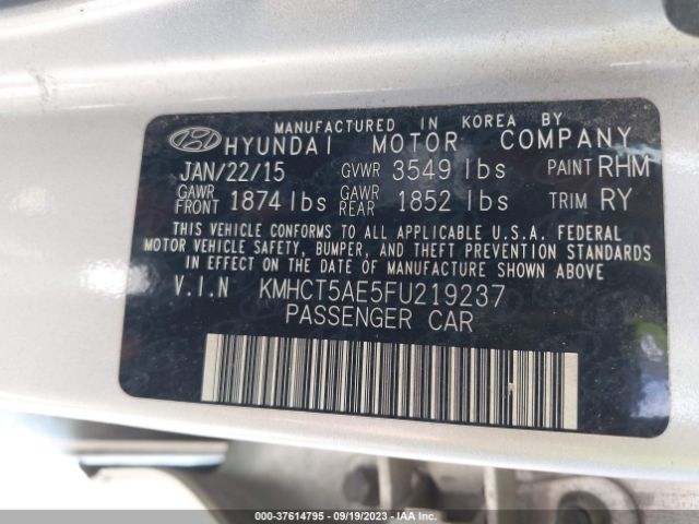 KMHCT5AE5FU219237 Hyundai ACCENT GS