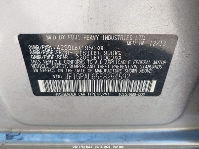 JF1GPAL65E8254592 Subaru Impreza Wagon 2.0i Sport Premium