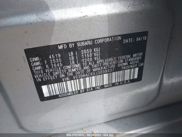 4S3BNAC6XJ3039937 Subaru Legacy Premium