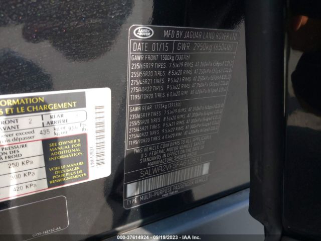 SALWR2VF5FA612831 Land Rover Range Rover Sport Hse
