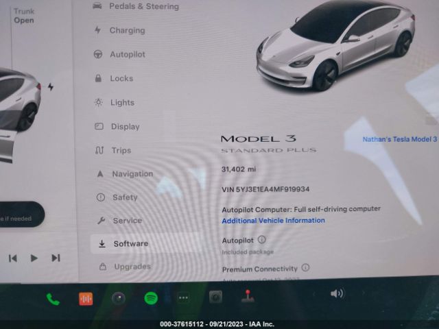 5YJ3E1EA4MF919934 Tesla Model 3 Standard Range Plus