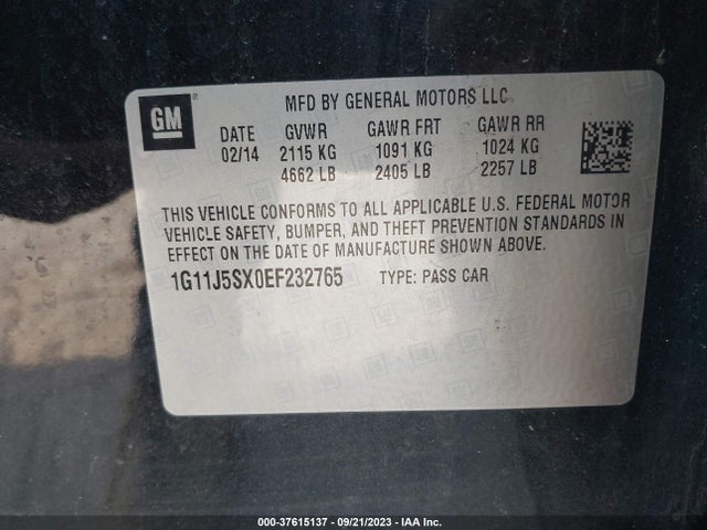 Chevrolet MALIBU LTZ 2014 1G11J5SX0EF232765 Image 9