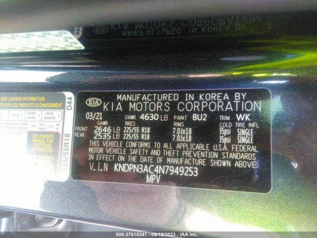 KNDPN3AC4N7949253 KIA Sportage Ex