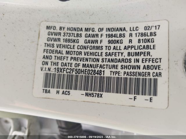 19XFC2F50HE028481 Honda Civic Sedan Lx