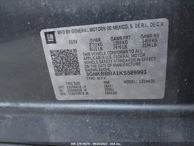 Chevrolet Blazer 2019 3GNKBBRA1KS589993 Image 9