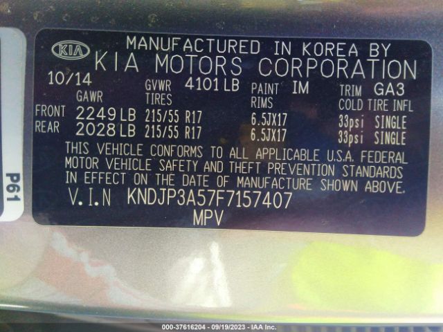 KNDJP3A57F7157407 KIA SOUL +