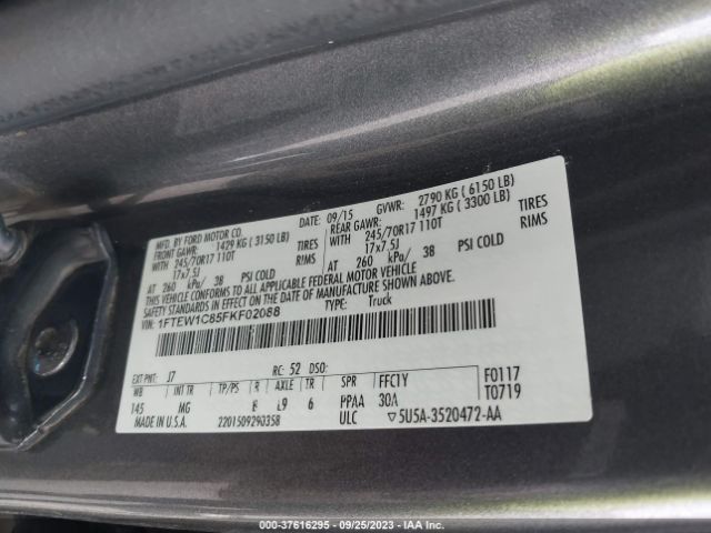 1FTEW1C85FKF02088 Ford F-150 Xlt/xl