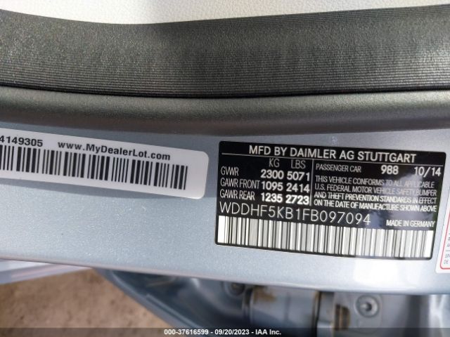 WDDHF5KB1FB097094 Mercedes-Benz E-class E 350