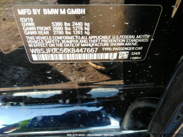 WBSJF0C56KB447667 BMW M5