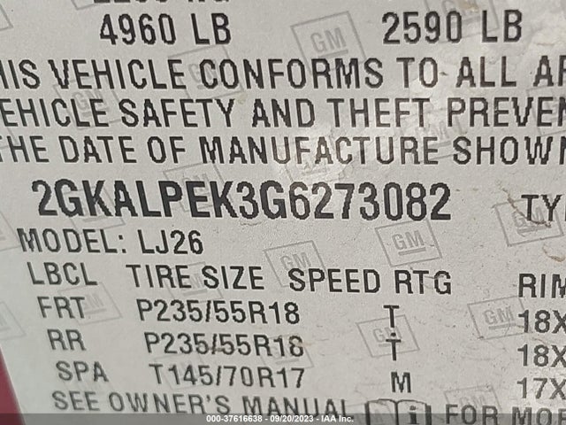 GMC Terrain Slt 2016 2GKALPEK3G6273082 Image 9