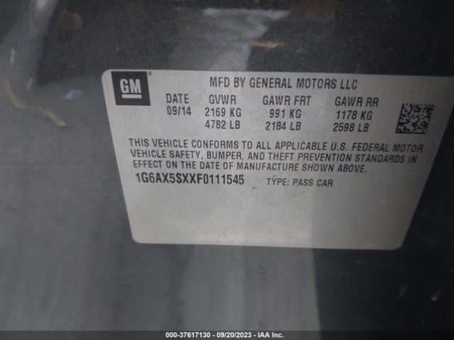 1G6AX5SXXF0111545 Cadillac CTS LUXURY