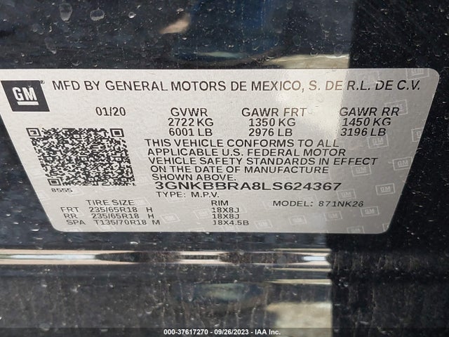 Chevrolet Blazer Lt 2020 3GNKBBRA8LS624367 Image 9