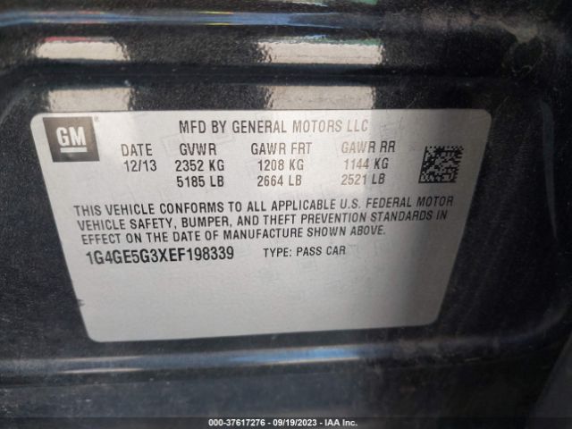 1G4GE5G3XEF198339 Buick Lacrosse Premium I