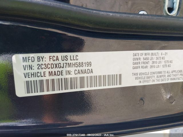 2C3CDXGJ7MH588199 Dodge Charger Scat Pack Widebody
